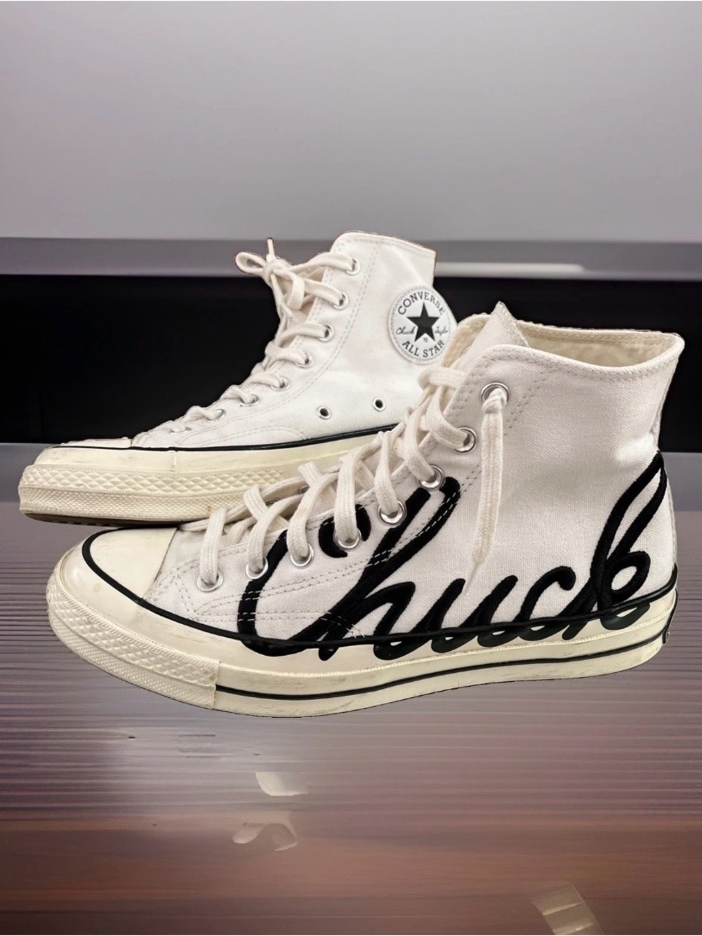 Converse Chuck 70 High Scripted Signature Print - White Mens 8 Woman’s 10